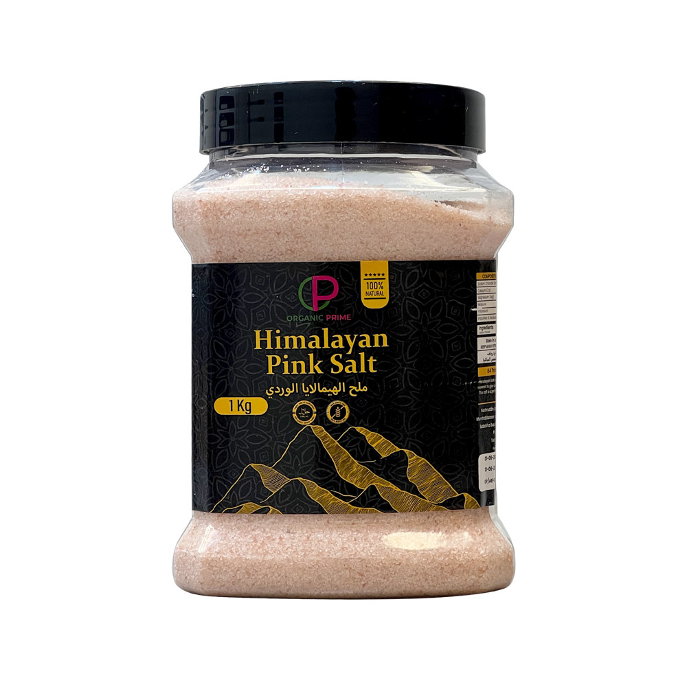 Organic Prime Himalayan Pink Salt Shaker Jar Butterfly Cap 1 Kilogram ...